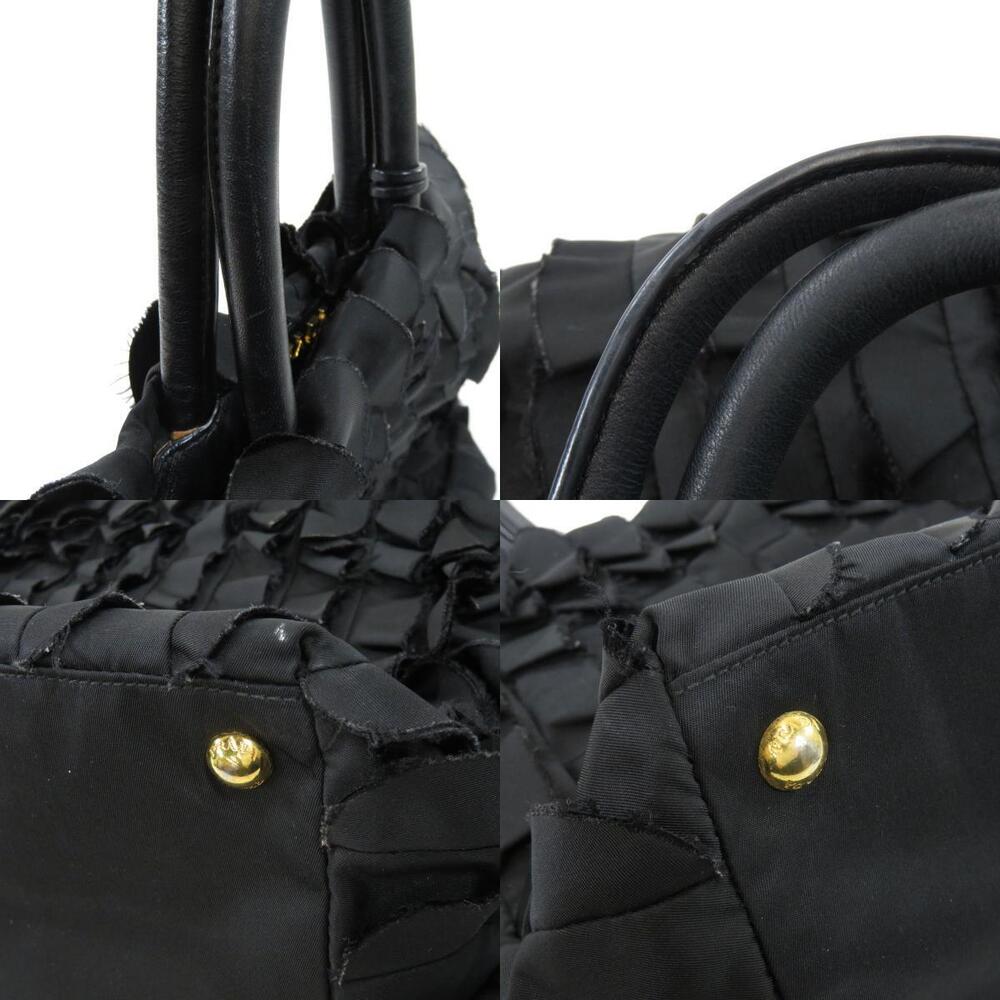 Prada Tessuto Ruffle Tote bag black - Picture 9 of 11